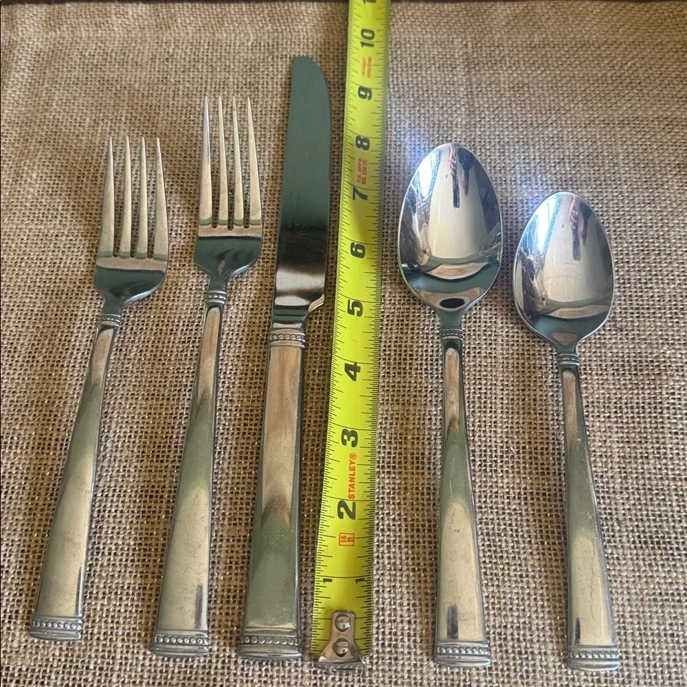 Reed & Barton Flatware Imperial Bead Stainless 5 Piece Place Setting Everyday